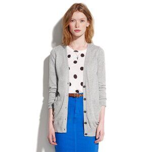 Madewell The Long Cardigan, Heather Rock, Size Small